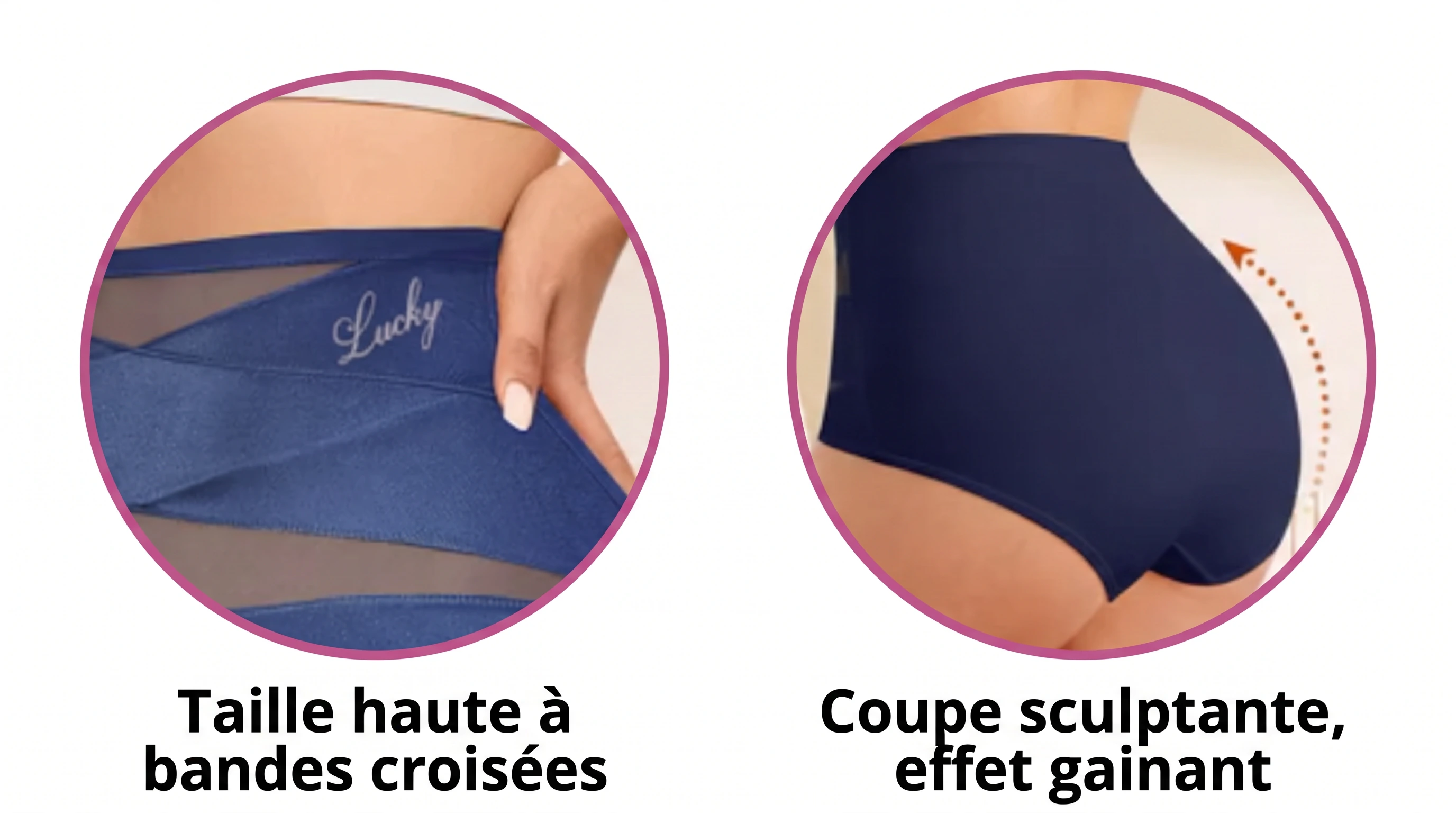 Bandes croisées en X — Taille haute sans coutures